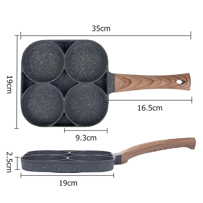 Pancake Egg Frying Pan 4 Cups  - огляд і ціна Egg Waffle Pan