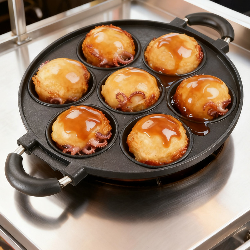 Large Octopus Ball Maker Pan T - огляд і ціна Takoyaki Grill Plate